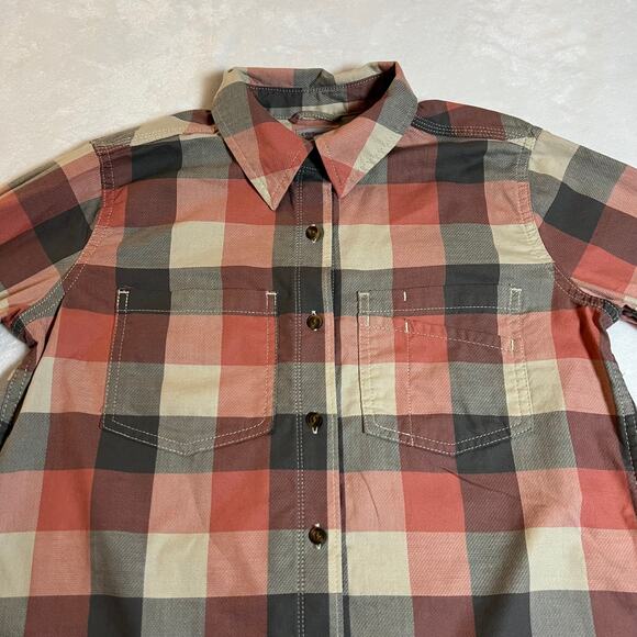 Carhartt Women's Fairview Plaid Shirt Button Up Shirt Size Small Roll Tab Sleeve - Picture 6 of 8